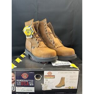 Justin Boots - Brand New 8" aged bark steel toe  double comfort  SIZE 9.5 EE NIB